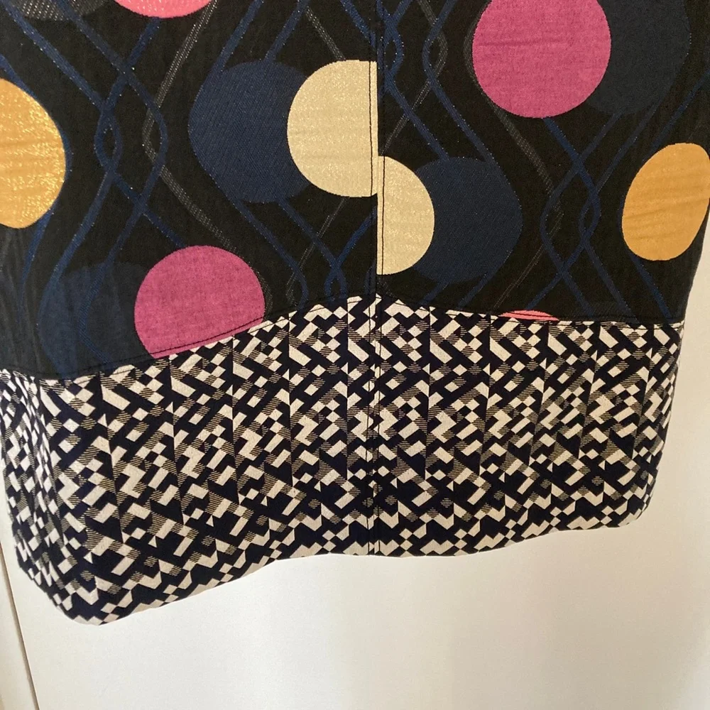 NWT Maeve anthropologie petite xs black motif circles sleeveless dress. - Picture 2 of 13